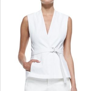 Rippled  cotton White vest